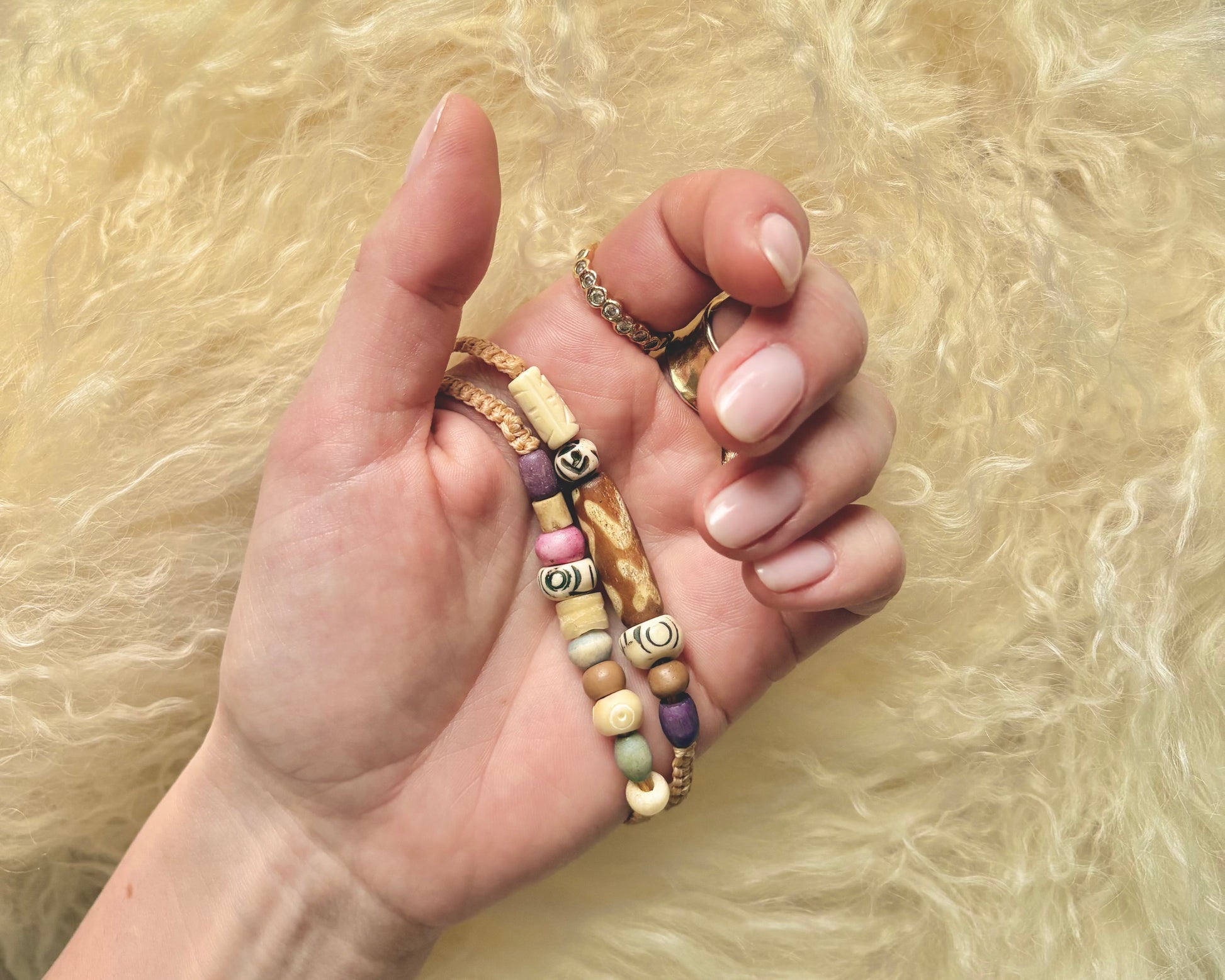 Bracelet perles d’os