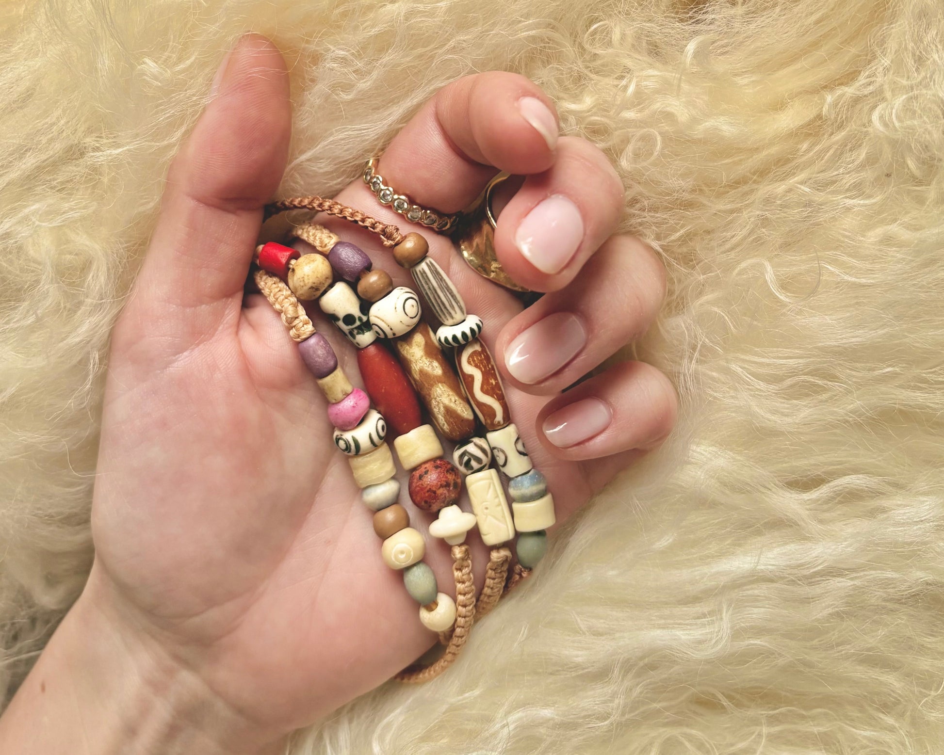 Bracelet perles d’os